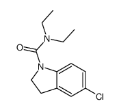 5-chloro-N,N-diethyl-2,3-dihydroindole-1-carboxamide结构式