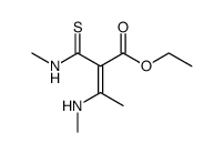 N-methyl-2-(1-methylamino-ethylidene)-3-thio-malonamic acid ethyl ester Structure