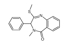 4-methyl-2-methylsulfanyl-3-phenyl-3,4-dihydro-benzo[e][1,4]diazepin-5-one结构式