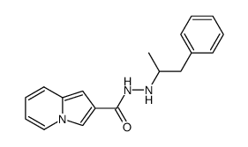 Indolizine-2-carboxylic acid N'-(1-methyl-2-phenyl-ethyl)-hydrazide结构式