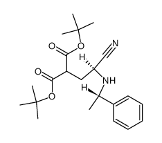 L(-)-N-(α-Methylbenzyl)-γ-carboxyglutaminsaeure-1-nitril-γ,γ'-di-t-butylester Structure