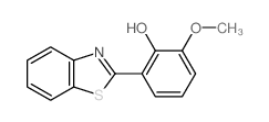 Phenol, 2-(2-benzothiazolyl)-6-methoxy- Structure