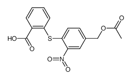 2-[[4-[(acetyloxy)methyl]-2-nitrophenyl]thio]benzoic acid结构式
