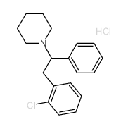 Piperidine,1-[2-(2-chlorophenyl)-1-phenylethyl]-, hydrochloride (1:1)结构式