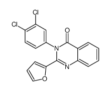 3-(3,4-dichlorophenyl)-2-(furan-2-yl)quinazolin-4-one结构式