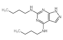 N,N-dibutyl-2,4,8,9-tetrazabicyclo[4.3.0]nona-2,4,7,10-tetraene-3,5-diamine结构式