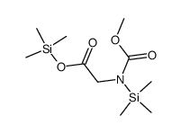 N-Methoxycarbonyl-N-trimethylsilylglycin-trimethylsilylester结构式
