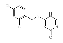 6-[(2,4-dichlorophenyl)methylsulfanyl]-3H-pyrimidin-4-one Structure