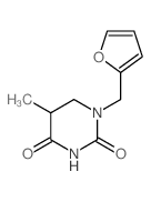 1-(2-furylmethyl)-5-methyl-1,3-diazinane-2,4-dione结构式