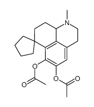 (6-acetyloxy-1-methylspiro[3,8,9,9a-tetrahydro-2H-benzo[de]quinoline-7,1'-cyclopentane]-5-yl) acetate结构式