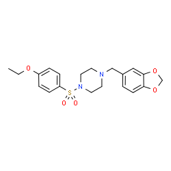 1-(1,3-Benzodioxol-5-ylmethyl)-4-[(4-ethoxyphenyl)sulfonyl]piperazine structure