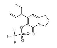5-oxo-7-(pent-1-en-3-yl)-1,2,3,5-tetrahydroindolizin-6-yl trifluoromethanesulfonate结构式