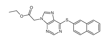 ethyl 2-(6-naphthalen-2-ylsulfanylpurin-9-yl)acetate结构式