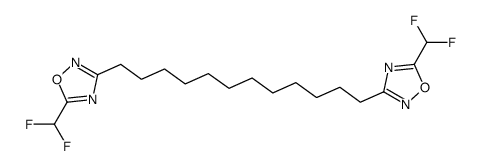 5-(difluoromethyl)-3-[12-[5-(difluoromethyl)-1,2,4-oxadiazol-3-yl]dodecyl]-1,2,4-oxadiazole Structure