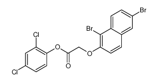 (2,4-dichlorophenyl) 2-(1,6-dibromonaphthalen-2-yl)oxyacetate Structure