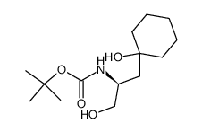 [2-(1-hydroxy-cyclohexyl)-1-(S)-hydroxymethylethyl]-carbamic acid tert-butyl ester结构式
