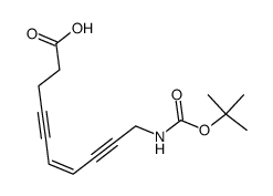 (Z)-10-tert-Butoxycarbonylamino-dec-6-ene-4,8-diynoic acid结构式