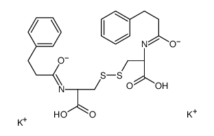 dipotassium,(2R)-3-[[(2R)-2-carboxylato-2-(3-phenylpropanoylamino)ethyl]disulfanyl]-2-(3-phenylpropanoylamino)propanoate结构式