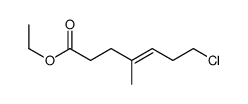 ethyl 7-chloro-4-methylhept-4-enoate结构式