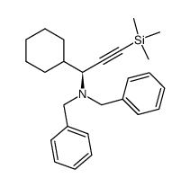 N,N-dibenzyl-1-cyclohexyl-3-(trimethylsilyl)-2-propyn-1-amine结构式