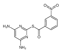 3-nitro-thiobenzoic acid S-(4,6-diamino-pyrimidin-2-yl) ester Structure