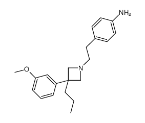 4-[2-[3-(m-Methoxyphenyl)-3-propyl-1-azetidinyl]ethyl]aniline结构式
