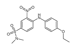 4-[(4-ethoxyphenyl)amino]-N,N-dimethyl-3-nitrobenzenesulphonamide structure