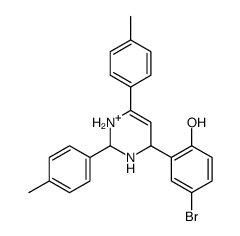 2-[2,6-bis(4-methylphenyl)-1,2,3,4-tetrahydropyrimidin-3-ium-4-yl]-4-bromophenol Structure
