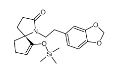 (5R)-1-[2-(3,4-methylenedioxyphenyl)ethyl]-6-trimethylsilyloxy-1-azaspiro[4.4]non-6-en-2-one Structure