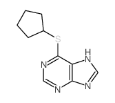 9H-Purine,6-(cyclopentylthio)- Structure
