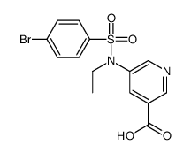 5-[(4-bromophenyl)sulfonyl-ethylamino]pyridine-3-carboxylic acid Structure