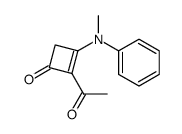 2-Acetyl-3-(N-methylanilino)-2-cyclobuten-1-on Structure