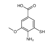 Benzoic acid, 4-amino-3-mercapto-5-methoxy- (9CI)结构式