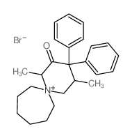 1,4-dimethyl-3,3-diphenyl-6-azoniaspiro[5.6]dodecan-2-one structure