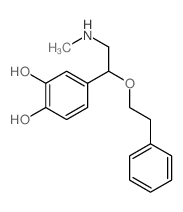 4-(2-methylamino-1-phenethyloxy-ethyl)benzene-1,2-diol结构式