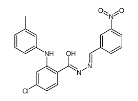 4-chloro-2-(3-methylanilino)-N-[(E)-(3-nitrophenyl)methylideneamino]benzamide Structure