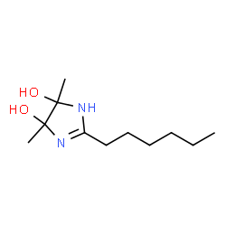 1H-Imidazole-4,5-diol, 2-hexyl-4,5-dihydro-4,5-dimethyl- (9CI)结构式