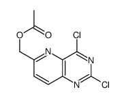 Pyrido(3,2-d)pyrimidine-6-methanol, 2,4-dichloro-, acetate (ester) Structure