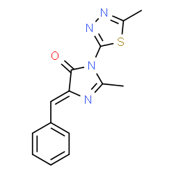 (5Z)-5-benzylidene-2-methyl-3-(5-methyl-1,3,4-thiadiazol-2-yl)imidazol-4-one Structure