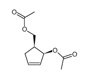((1S,2S)-2-acetoxycyclopent-3-en-1-yl)methyl acetate Structure