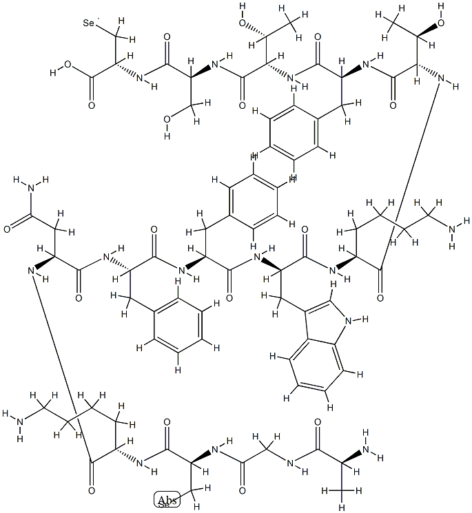 somatostatin, seleno-Cys(3,14)-Trp(8)-结构式