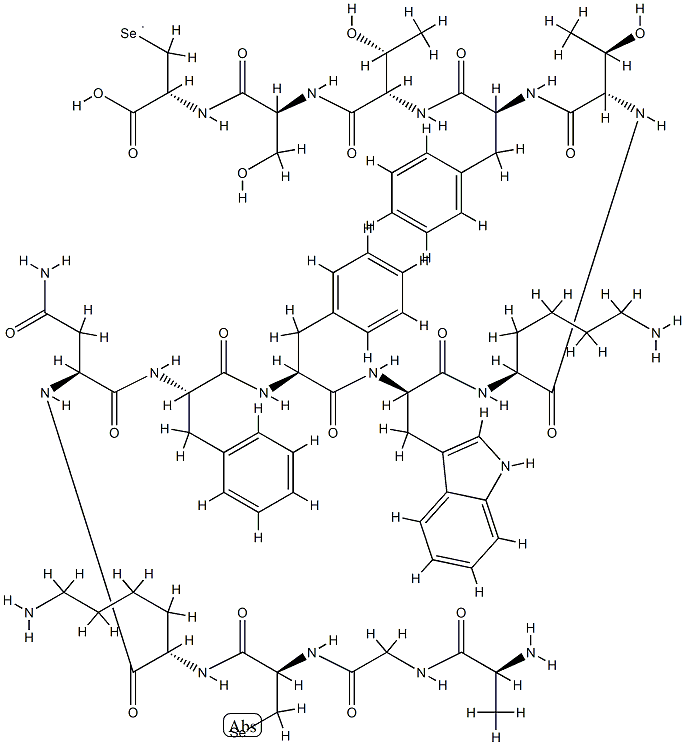 somatostatin, seleno-Cys(3,14)-Trp(8)- structure