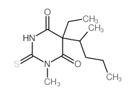 5-ethyl-1-methyl-5-pentan-2-yl-2-sulfanylidene-1,3-diazinane-4,6-dione Structure