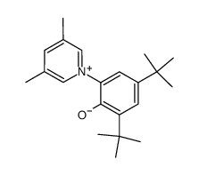 2,4-di-tert-butyl-6-(3,5-dimethylpyridin-1-ium-1-yl)phenolate Structure