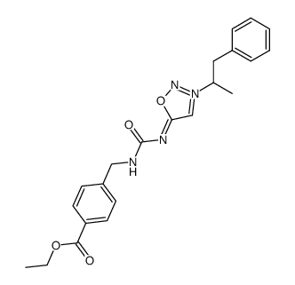 N6-Ethoxycarbonylbenzyl-3-phenylisopropylsydnonimine Structure