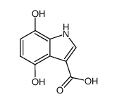 4,7-dihydroxyindole-3-carboxylic acid结构式