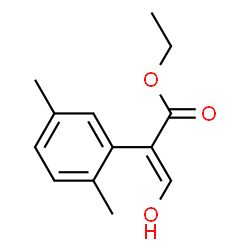 Benzeneacetic acid, alpha-(hydroxymethylene)-2,5-dimethyl-, ethyl ester, (alphaE)- (9CI) Structure