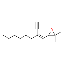Oxirane, 3-[(1Z)-2-ethynyl-1-octenyl]-2,2-dimethyl- (9CI)结构式