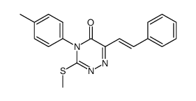 3-(methylthio)-6-styryl-4-(p-tolyl)-1,2,4-triazin-5(4H)-one结构式
