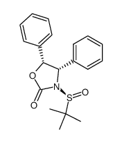 (4S,5R)-3-((S)-tert-butylsulfinyl)-4,5-diphenyloxazolidin-2-one结构式